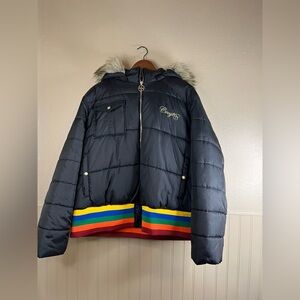 COOGI Black Puffer Full Zip Jacket